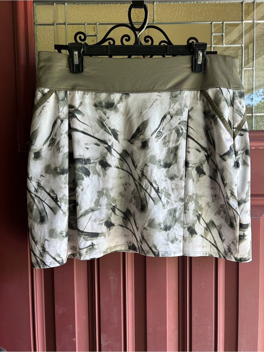 Women’s Callaway Olive & White Printed Skirt